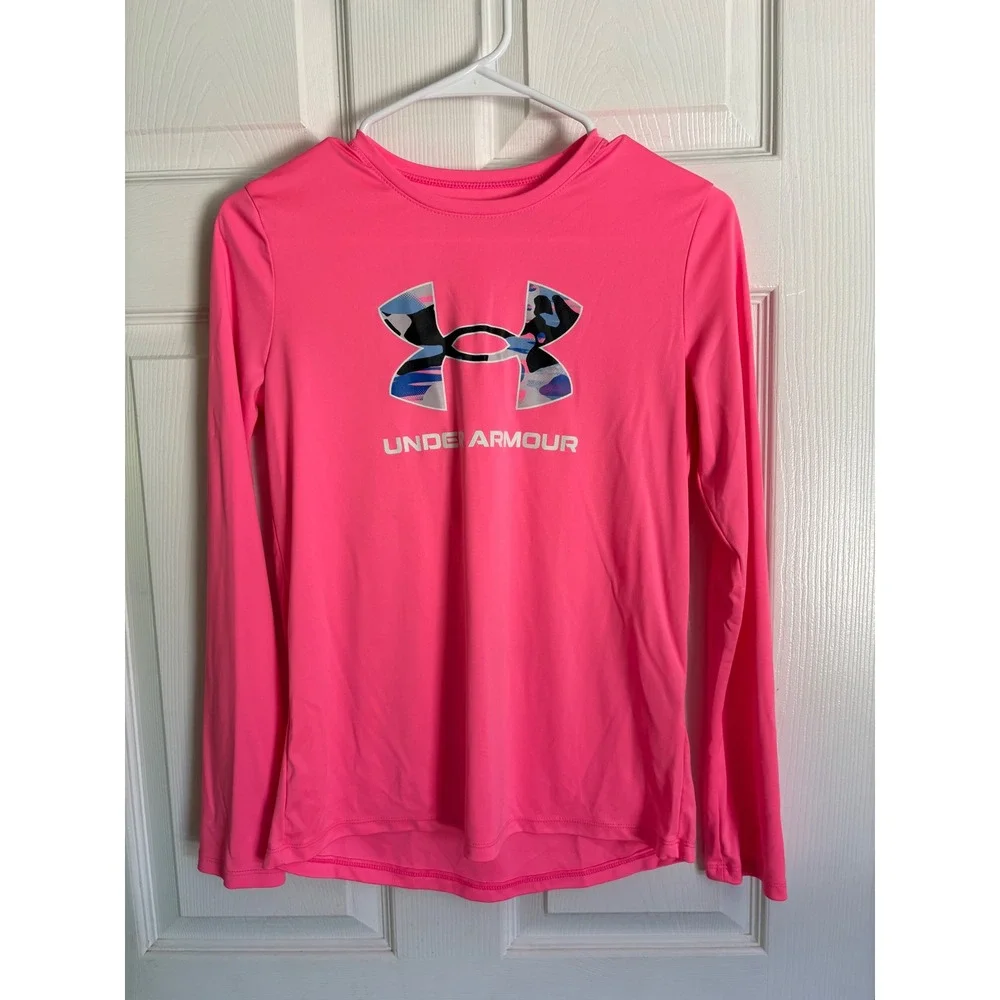 Jordan / Under Armour Hoodie and Shirt Bundle Girls L 12-14 Pink Orange Tie Dye